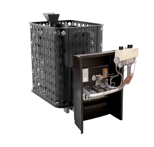 Верона Verona 18 Газовая, Чугунная печь, Закрытая каменка нерж. AISI 304 УГ в комплекте Верона Verona 18 Газовая, Чугунная печь, Закрытая каменка нерж. AISI 304 УГ в комплекте