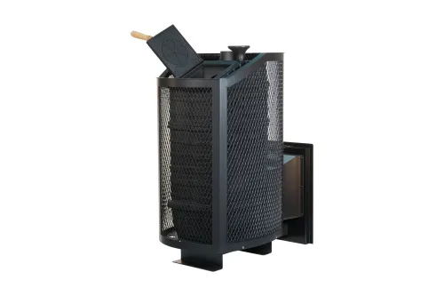 Печь банная чугунная АМУР со стеклом, PRO с закрытой каменкой (Сибирь)  фото 3