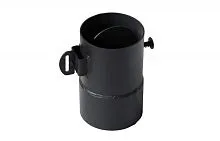 Переходник с шибером круглый/круглый ГОРИЗОНТАЛЬНЫЙ, (Сибирь, Гефест, Магнум)