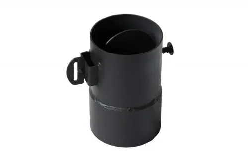 Переходник с шибером круглый/круглый ГОРИЗОНТАЛЬНЫЙ, (Сибирь, Гефест, Магнум)