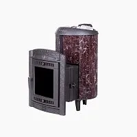 Печь банная "Атмосфера L" в ламелях "Россо Леванто" ПроМеталл