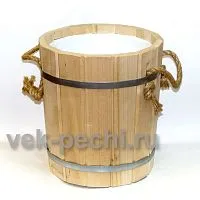 Запарник 10 л ( липа / пластик ) с пластиковой вставкой , без крышки ПЛ - 41