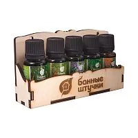 Набор эф.масел " Легкое дыхание 5 шт . " (Пихта+можжевельник+ель+шалфей+эвкалипт) /6 "Банные штучки"