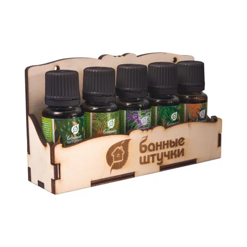 Набор эф.масел " Легкое дыхание 5 шт . " (Пихта+можжевельник+ель+шалфей+эвкалипт) /6 "Банные штучки"