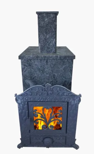 Верона Verona 50 Чугунная печь-камин ЗАКРЫТАЯ КАМЕНКА В КАМЕННОЙ ОБЛИЦОВКЕ, Березка фото 2 Верона Verona 50 Чугунная печь-камин ЗАКРЫТАЯ КАМЕНКА В КАМЕННОЙ ОБЛИЦОВКЕ, Березка фото 2