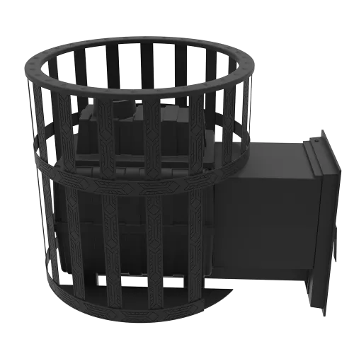 Печь банная чугунная  " Воевода " 20 Д - 2 со СТЕКЛОМ 230х270, сетка  фото 4