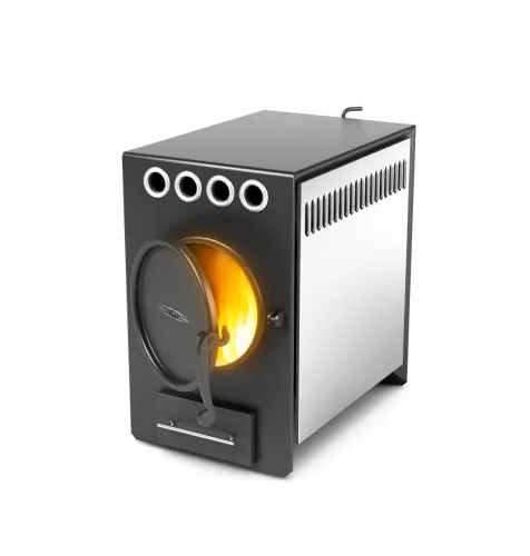 Печь отопительная Нормаль-2 ТУРБО, антрацит, труба сзади