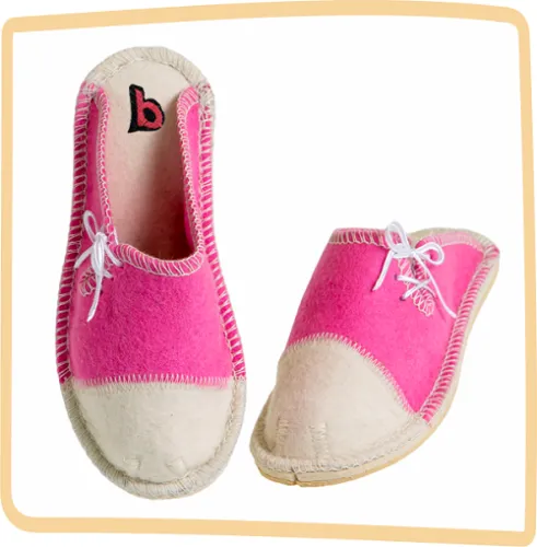 Тапочки закрытые жен. "Кеды"  р.39 бело-розовые