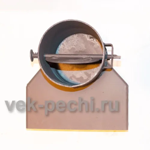 Переходник прямоугольный с шибером ВЕРТИКАЛЬНЫЙ для котлов Сибирь фото 2