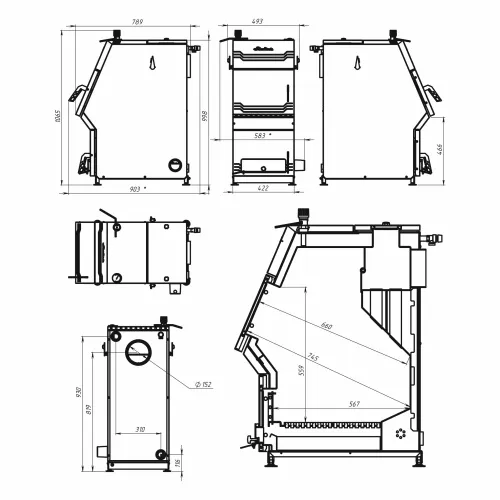 Котел отопительный Стокер Pro 32 Ермак фото 2
