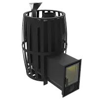 Печь банная " Витязь " 18 Д - 2 со стеклом 230х270, сетка, ЗАКРЫТАЯ КАМЕНКА d 130