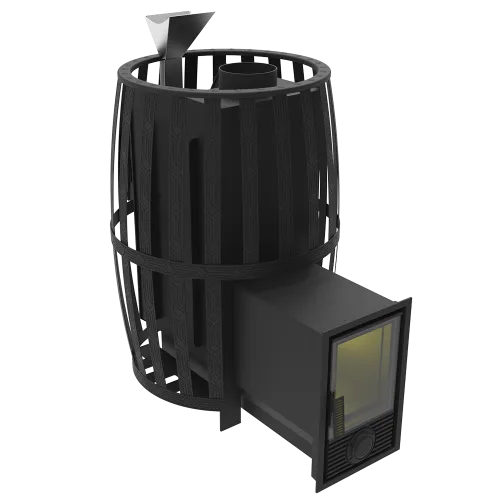 Печь банная " Витязь " 18 Д - 2 со стеклом 230х270, сетка, ЗАКРЫТАЯ КАМЕНКА d 130