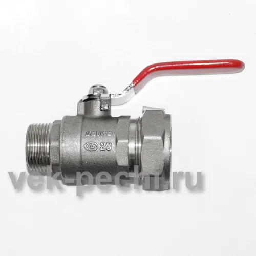 Кран шаровый рычаг 20 (60шт/уп) Lavita P*ML (C) 20*3/4 Никель Кран шаровый рычаг 20 (60шт/уп) Lavita P*ML (C) 20*3/4 Никель