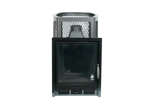 Печь банная ЧУГУННАЯ " Сибирь - 24 PRO" ( сетка ) со СТЕКЛОМ  фото 2