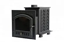 Печь банная "Сибирь 25 П " чугунная цельная, со стеклом ДКГ-7АС 545х545 мм, топка 300 мм