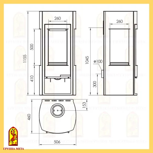 Печь - камин " Неман 3Д "  фото 2