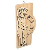 Термометр " Банщик " 23х10х3 см для бани и сауны / 5 " Банные штучки " 