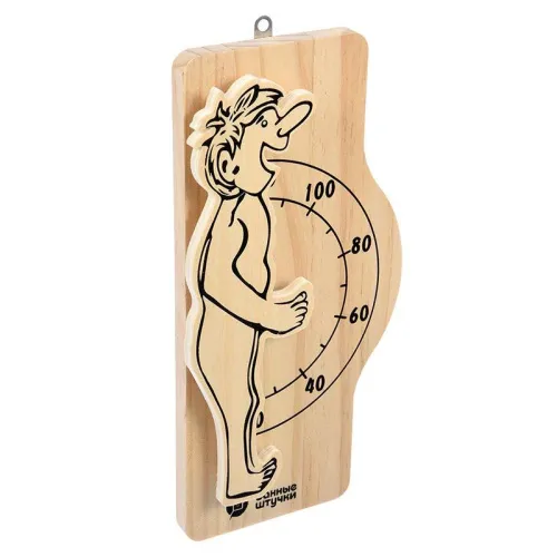 Термометр " Банщик " 23х10х3 см для бани и сауны / 5 " Банные штучки " 