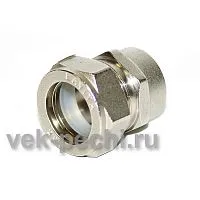 Муфта соед. 20*20 для т/о (20*3/4) (12шт/уп)            V/S (F) (20*3/4 HP Никель, муфта труба-ВН.резьба, УСИЛЕННЫЙ, Lavita