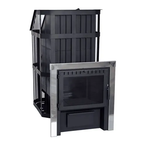 Печь банная Сибирь 20 сетка, со СТЕКЛОМ, Закрытая каменка, сталь 6 мм фото 3