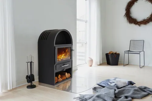 Термозакаленная панель под печь № 3 1100*1100*6 мм закругление с одной стороны