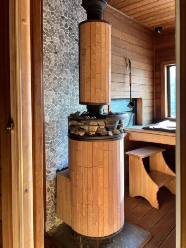 Печь банная "Атмосфера XL" Окаменевшее дерево ламель+сетка ПроМеталл фото 2 Печь банная "Атмосфера XL" Окаменевшее дерево ламель+сетка ПроМеталл фото 2