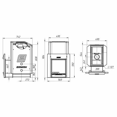 Печь банная Ермак 30 Премиум ( сталь 8,0 мм ) фото 2