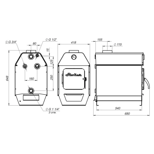 Котел отопительный Stoker (Стокер) АОТВ 12 Ермак  фото 2