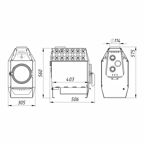 Печь отопительная Стокер Термо 90 АКВА  (Ермак) фото 2