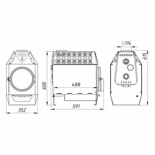 Печь отопительная Стокер Термо 150  АКВА  (Ермак) фото 2