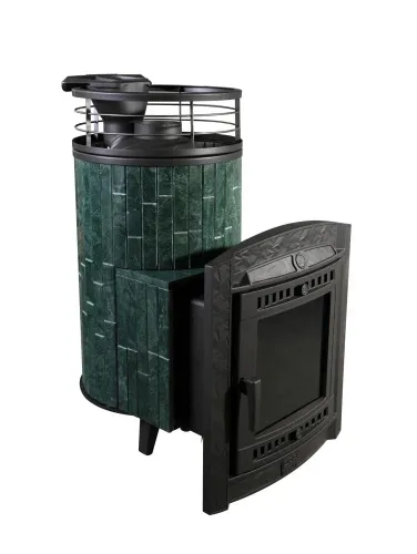 Печь банная "Атмосфера L" Верде Гватемала ламель+сетка c ТОННЕЛЕМ ПроМеталл фото 8 Печь банная "Атмосфера L" Верде Гватемала ламель+сетка c ТОННЕЛЕМ ПроМеталл фото 8