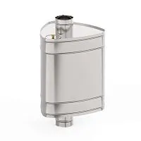 Бак на трубе для печи "УРАЛ", 50 л, ф115, нержавейка 0,8мм