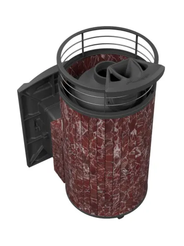 Печь банная "Атмосфера XL" Россо Леванто ламель+сетка С ТОННЕЛЕМ ПроМеталл фото 5 Печь банная "Атмосфера XL" Россо Леванто ламель+сетка С ТОННЕЛЕМ ПроМеталл фото 5