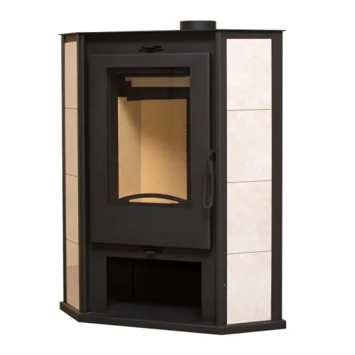 Печь - камин " Одер 7 угловой с плитой "  фото 2