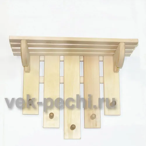 Полка с вешалкой 6 крючков 54х31х14 см " Банный штучки " Полка с вешалкой 6 крючков 54х31х14 см " Банный штучки "