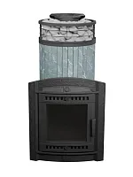 Печь банная "Атмосфера XL" Талькохлорит ламель+сетка С ТОННЕЛЕМ ПроМеталл