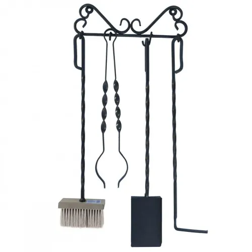 Набор для камина 4 предмета настенный ( бронза ) М ковка