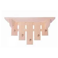 *Полка с вешалкой 5 крючков " Сосулька " ( липа - полок ) сорт А  750х330х280 ( АР )