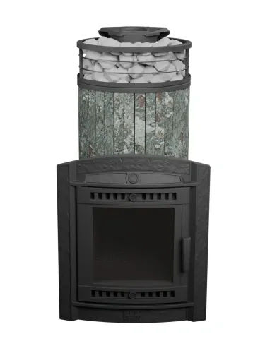 Печь банная "Атмосфера XL" Жадеит ламель+сетка С ТОННЕЛЕМ ПроМеталл