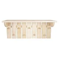 *Полка с вешалкой 9 крючков ( липа ) сорт А  750х420х650 ( АР )