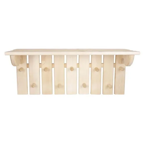 *Полка с вешалкой 9 крючков ( липа ) сорт А 750х420х650 ( АР ) *Полка с вешалкой 9 крючков ( липа ) сорт А 750х420х650 ( АР )