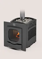Печь для бани чугунная БЫЛИНА-СЕТКА-12Ч Панорама (1.2)  Теплодар