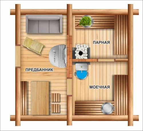 Печь банная Ермак 3D фото 8