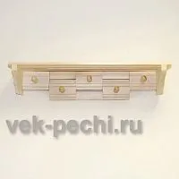 Полка с вешалкой 5 крючков МП - 58 