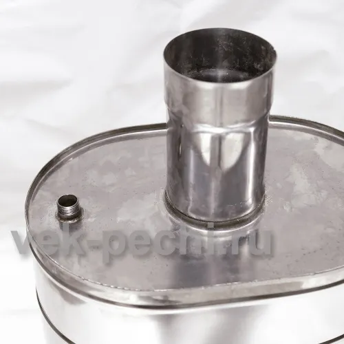 Бак на трубе для печи 80 л  d 115,  нержавейка  0,8 мм фото 5