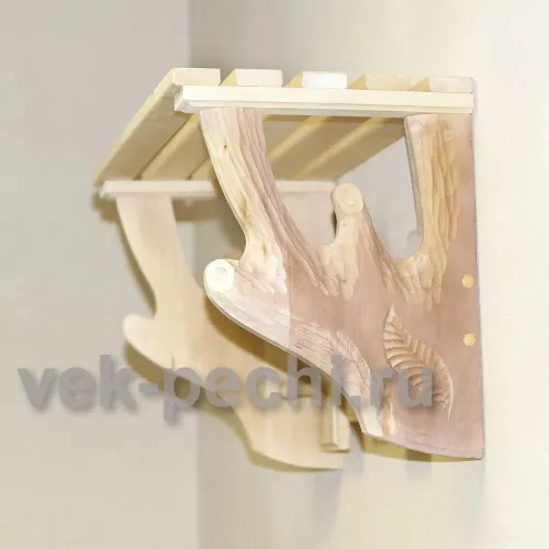 *Полка с вешалкой резная ( Н ) 3 крючка ( Мебель для бани ) фото 3 *Полка с вешалкой резная ( Н ) 3 крючка ( Мебель для бани ) фото 3