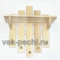 *Полка с вешалкой  " Закат " 5 крючков 500*550*270( Мебель для бани )