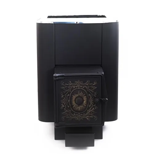 Печь банная ЧУГУННАЯ " Сибирь - 24 " ( Конвекционная )  Универсальная дверца под стекло