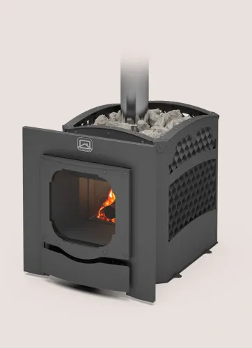 Печь для бани чугунная БЫЛИНА-СЕТКА-12Ч Панорама (1.2)  Теплодар фото 3