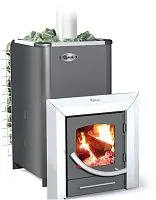 Печь банная Ермак 20 - ПС Классика ( панорамное стекло )